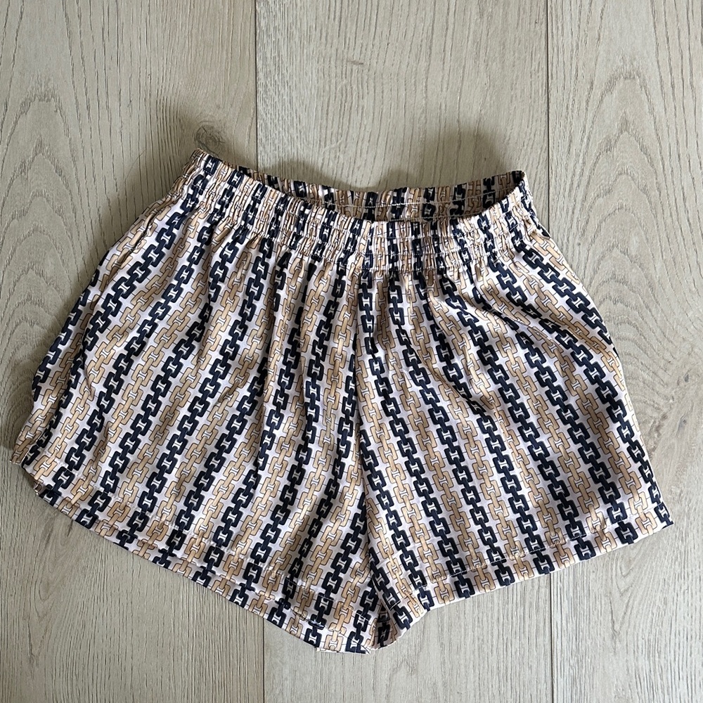 Peixoto Black and Tan Patterned Athletic Shorts